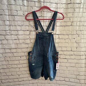 New with tags  Girl's Justice denim shortall med wash Size 20 Plus